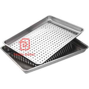 Khay Inox 304 Cao Cấp (Khay Lỗ & Khay Kín) 60x40cm đựng thực phẩm