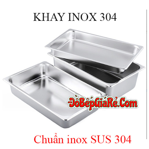 Khay buffet inox 304 GN 1/1 sâu 6.5cm