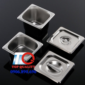 Khay inox đựng topping thạch trà sữa rau câu tại Phú Quốc