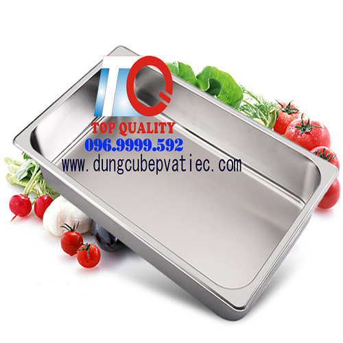 Khay đựng thức ăn 1/1*10cm, khay inox đựng đồ ăn 1/1*100 cm, khay bufffet 1/1*100, khay inox GN 1/1 sâu 10 cm