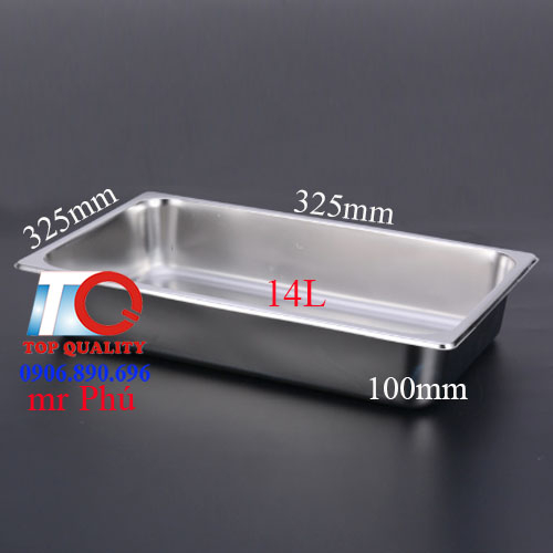 Khay inox GN 1/1 x 100