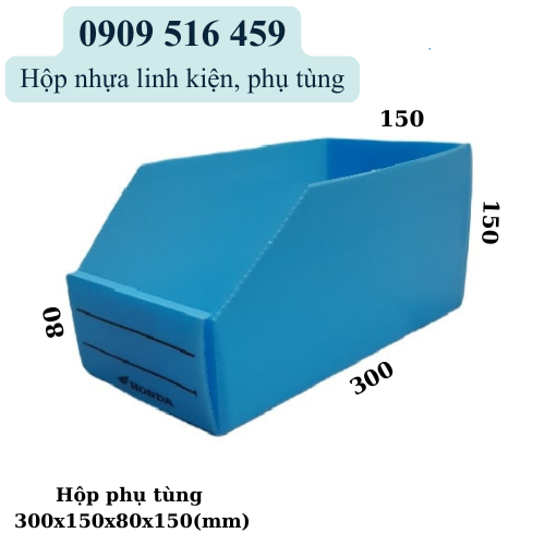Khay nhựa đựng linh kiện 300x150x80x150(mm)