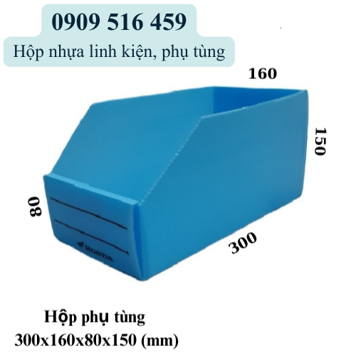Khay nhựa đựng linh kiện 300x160x80x150mm