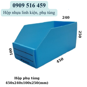 Khay nhựa đựng linh kiện 450x240x100x250mm