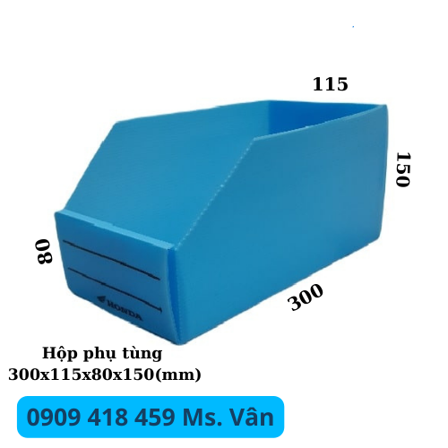 Khay nhựa đựng phụ tùng 300x115x80x150mm