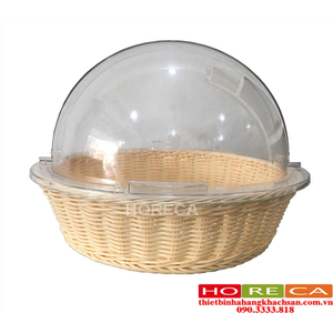 KHAY NHỰA TRÒN TRƯNG BÀY THỨC ĂN NẮP PC DC-326B