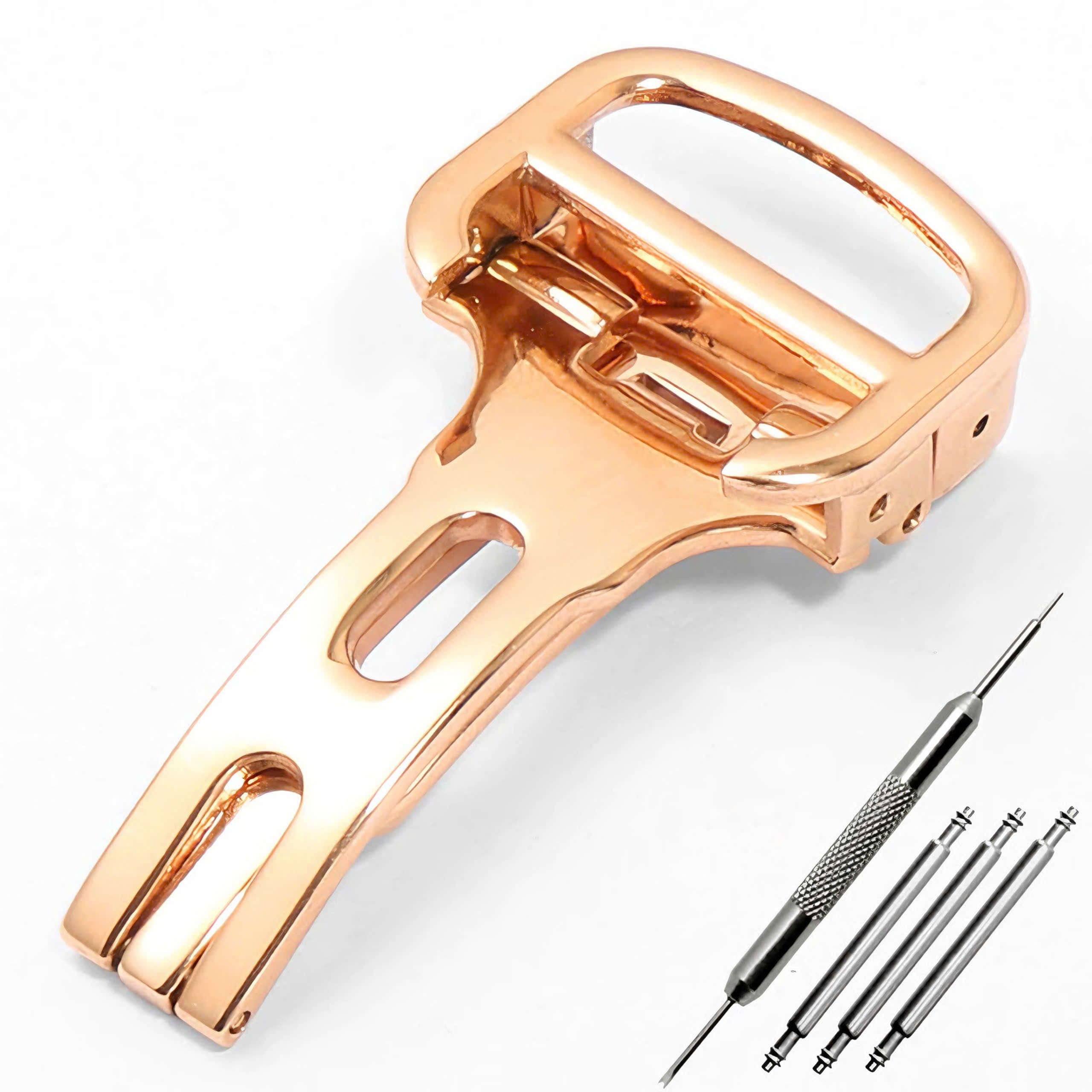 Khóa Đồng Hồ Thép Không Gỉ Cho Dây Da Cartier – Phụ Kiện Thay Thế Cao Cấp