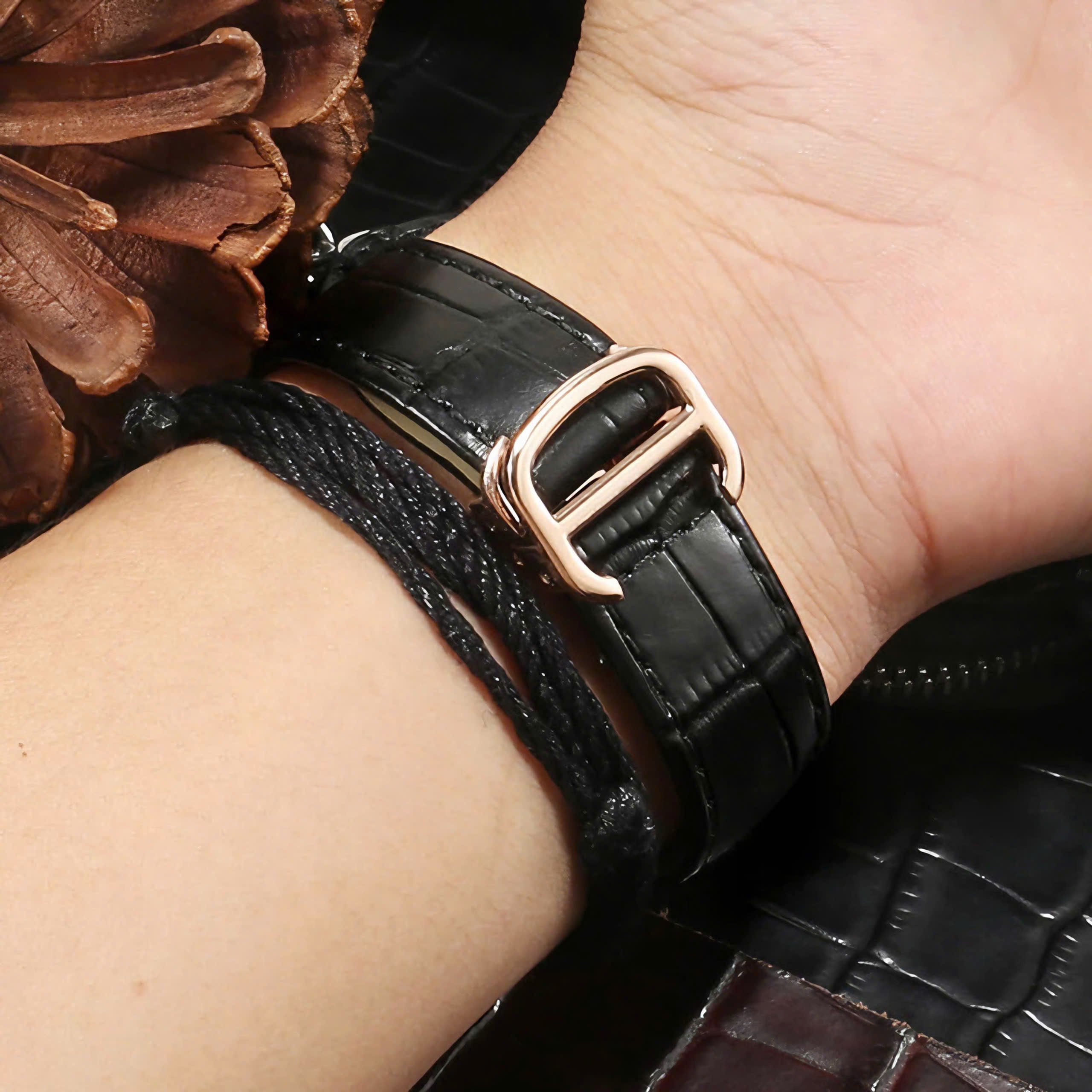 Khóa Đồng Hồ Thép Không Gỉ Cho Dây Da Cartier – Phụ Kiện Thay Thế Cao Cấp