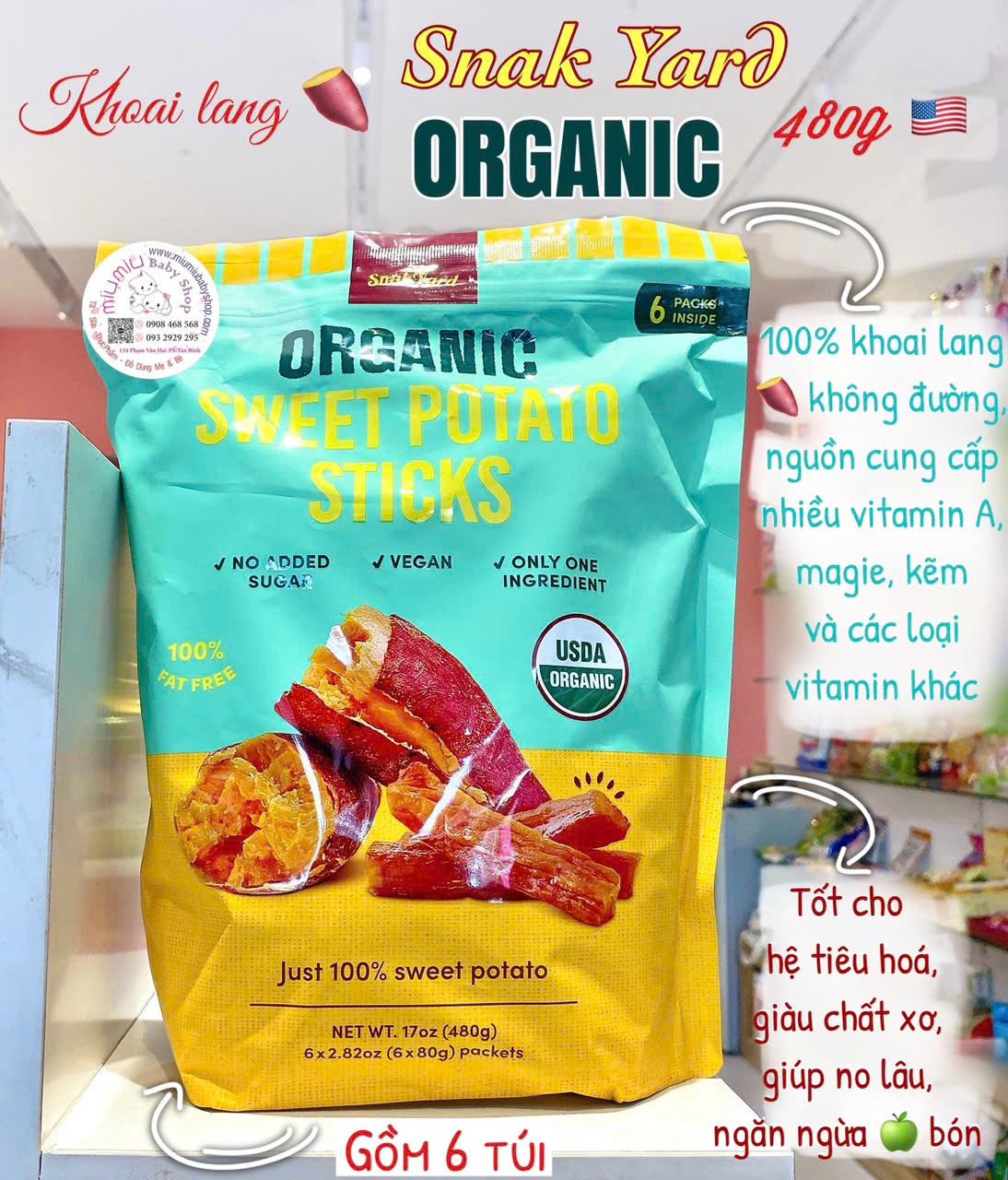 Khoai lang organic Mỹ 480g