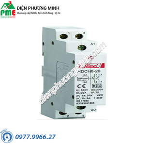 Khởi động từ dạng tép Himel HDCH8P20211 2P 20A 1NO+1NC
