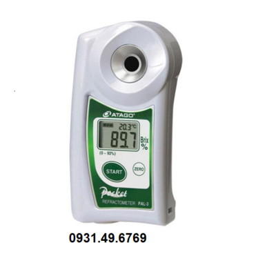 KHÚC XẠ KẾ ĐO ĐỘ NGỌT ĐIỆN TỬ HIỆN SỐ ATAGO PAL-3 (Cat. No. 3830)