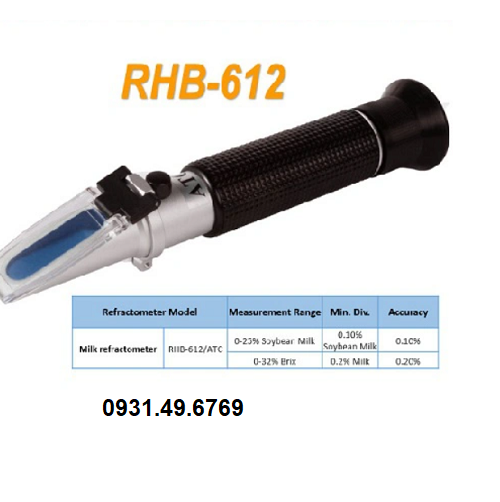 KHÚC XẠ KẾ ĐO NỒNG ĐỘ VÀ ĐỘ NGỌT 0-32% SỮA ĐẬU NÀNH RHB-612