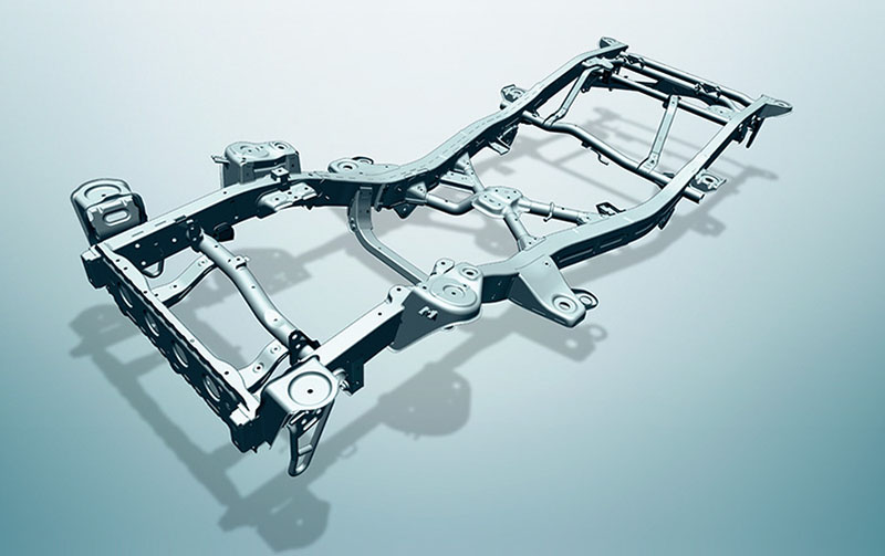 Khung gầmSuzuki Jimny được thiết kế theo kiểu bậc thang