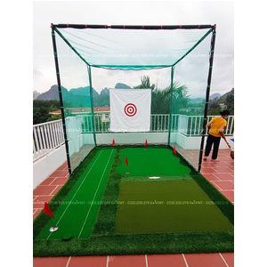 Bộ 5: Combo Khung Lưới Chơi Golf Kèm Thảm Putting & Swing Golf Cỡ Lớn 3M x 5M