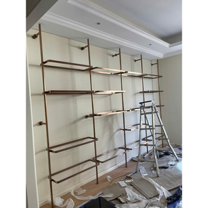 Khung kệ inox PVD gắn tường theo yêu cầu