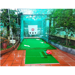 Bộ 5: Combo Khung Lưới Chơi Golf Kèm Thảm Putting & Swing Golf Cỡ Lớn 3M x 5M