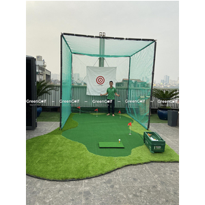 Combo Bộ Khung Lưới Tập Swing Golf Cao Cấp: Khung Golf Chất Liệu INOX, Thảm Putting Kích Thước Lớn 4mx6m Loại Cỏ Tốt Nhất