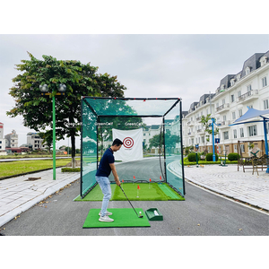 Khung Tập Swing Golf Chất Liệu INOX Kích Thước 3x3x3m + Lưới HDPE + Hồng Tâm, Khung Lưới Tập Swing Golf An Toàn Tại Nhà