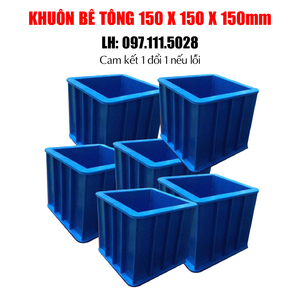 Khuôn Đúc Mẫu Bê Tông Lập Phương Nhựa ABS 150mm
