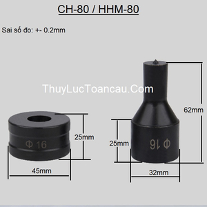 Khuôn đột, chày cối mũi máy đột lỗ CH-80, HHM-80