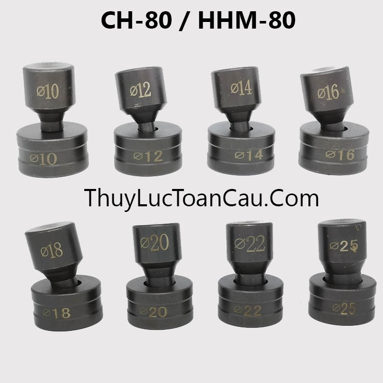 Khuôn đột, chày cối mũi máy đột lỗ CH-80, HHM-80
