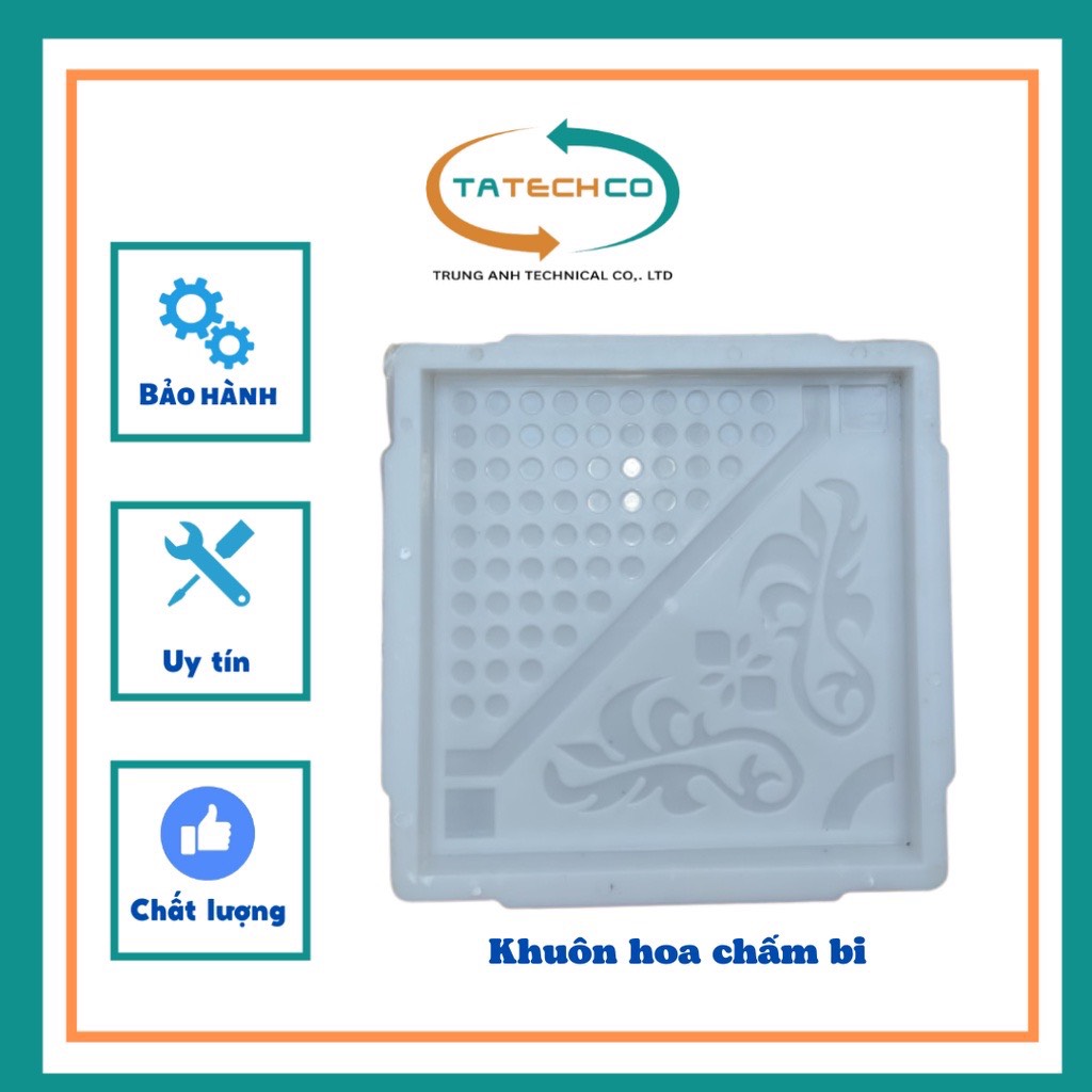 KHUÔN ĐÚC GẠCH HOA CHẤM BI Kích thước: 30x30x3 cm