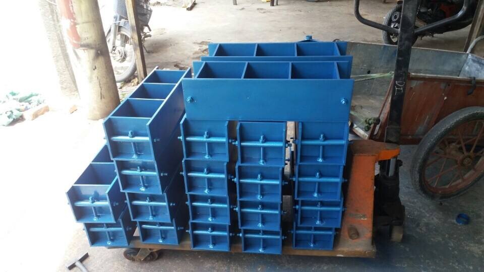Khuôn đúc mẫu bê tông lập phương kép 3 bằng thép