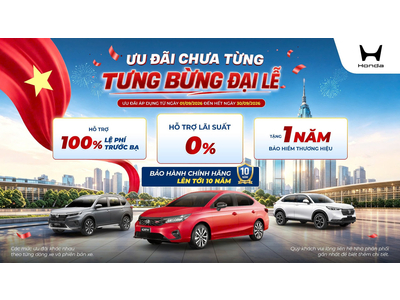 ƯU ĐÃI CHƯA TỪNG - TƯNG BỪNG ĐẠI LỄ 9.2026 - KHUYẾN MÃI Ô TÔ HONDA
