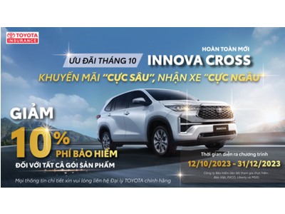 Khuyến mãi từ Bảo hiểm Toyota cực sâu - Nhận xe Innova Cross cực ngầu