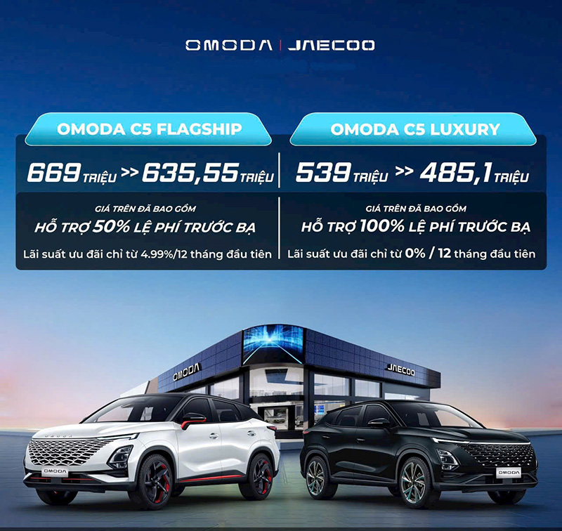 Omoda C5 – Mẫu SUV Đô Thị Thời Thượng, Được Ưu Đãi Lớn Tại Omoda & Jaecoo Quận 9