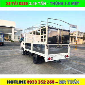 XE TẢI KIA K250 TẢI 2,490KG MỚI NHẤT