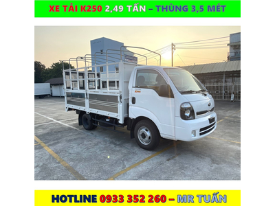 XE TẢI KIA K250 TẢI 2,490KG MỚI NHẤT