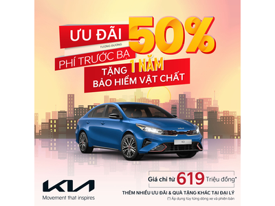 Kia K3 ưu đãi tương đương 50% phí trước bạ, tăng sức cạnh tranh với các mẫu xe trong phân khúc C-sedan