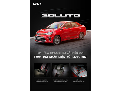 Kia Soluto gia tăng trang bị trên tất cả các phiên bản, thay đổi nhận diện với logo mới