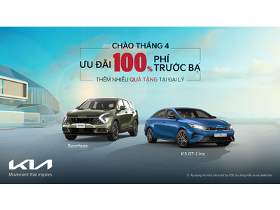 Kia ưu đãi 100% phí trước bạ, thêm nhiều ưu đãi hấp dẫn trong tháng 4