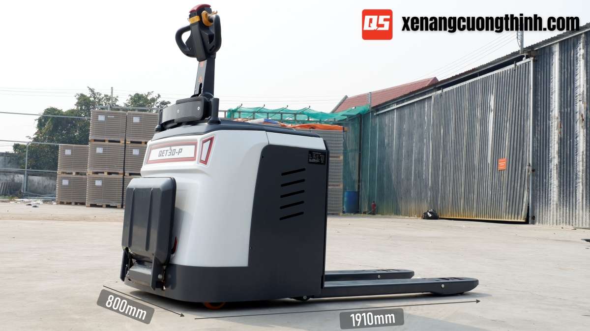 Kích thước tổng thể xe nâng tay điện 3 Tấn có bệ lái