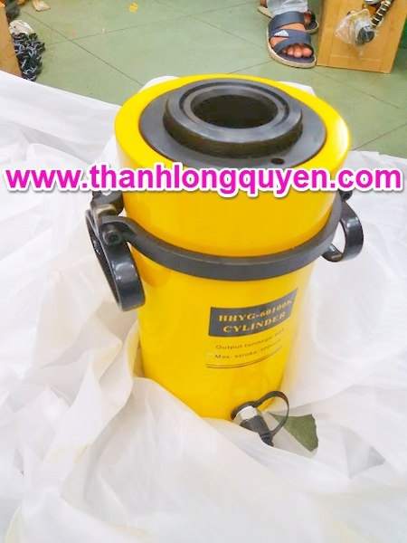 kích thủy lực có lỗ hhyg-60100k đường kính lỗ 54mm