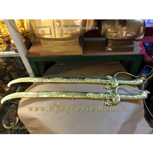 Kiếm rồng thờ cúng phong thủy bằng đồng dài 60cm