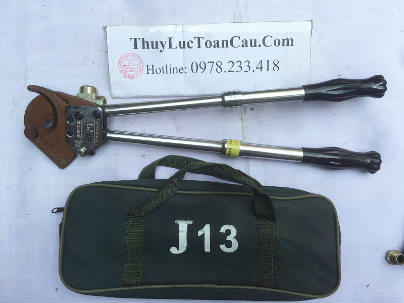 Kìm cắt cáp điện nhôm lõi thép Acsr Model: J13 - tay cắt có thể kéo dài gia tăng lực cắt