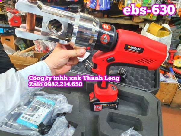 kìm ép cos thủy lực dùng pin emeads ebs-630 eb-630 200kn 16mm2-630mm2