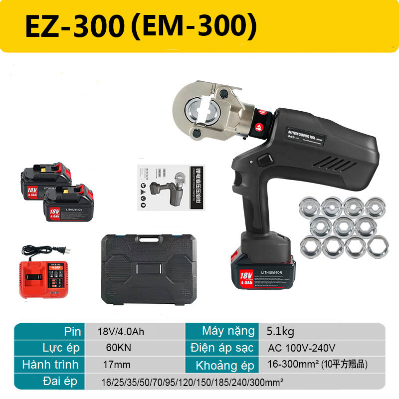 Kìm ép cos thủy lực Pin Emeads EM-300