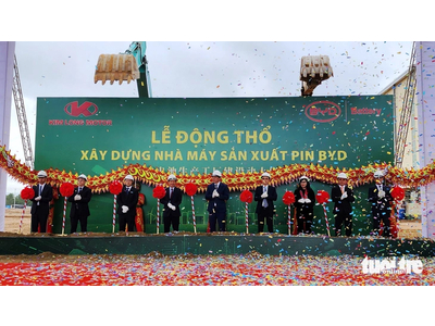Kim Long Motor hợp tác với BYD xây nhà máy sản xuất pin xe điện 130 triệu USD ở Huế