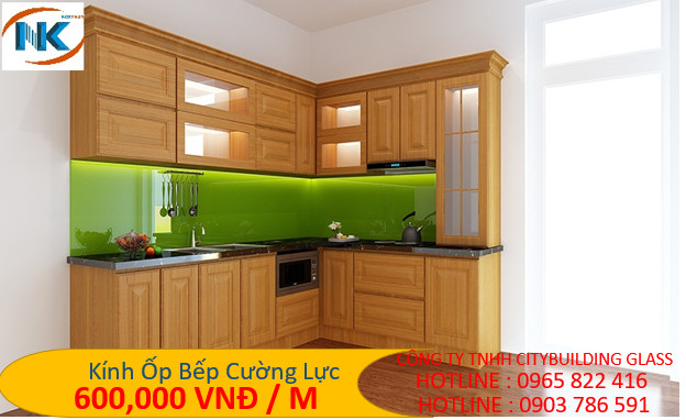 kính bếp xanh lá 