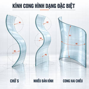 Kính Cong Chữ S, Nhiều Bán Kính Và Cong Hai Chiều