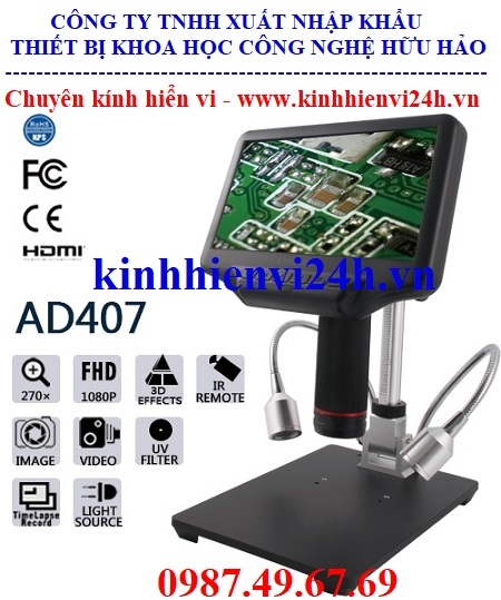 KÍNH HIỂN VI KỸ THUẬT SỐ CÓ MÀN HÌNH AD407