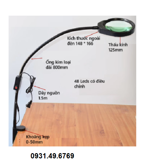 KÍNH LÚP KẸP BÀN TAY DÀI PD-032AL