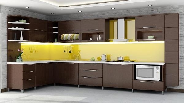 kính ốp bếp, kính màu ốp bếp , kính cương lực ốp bếp