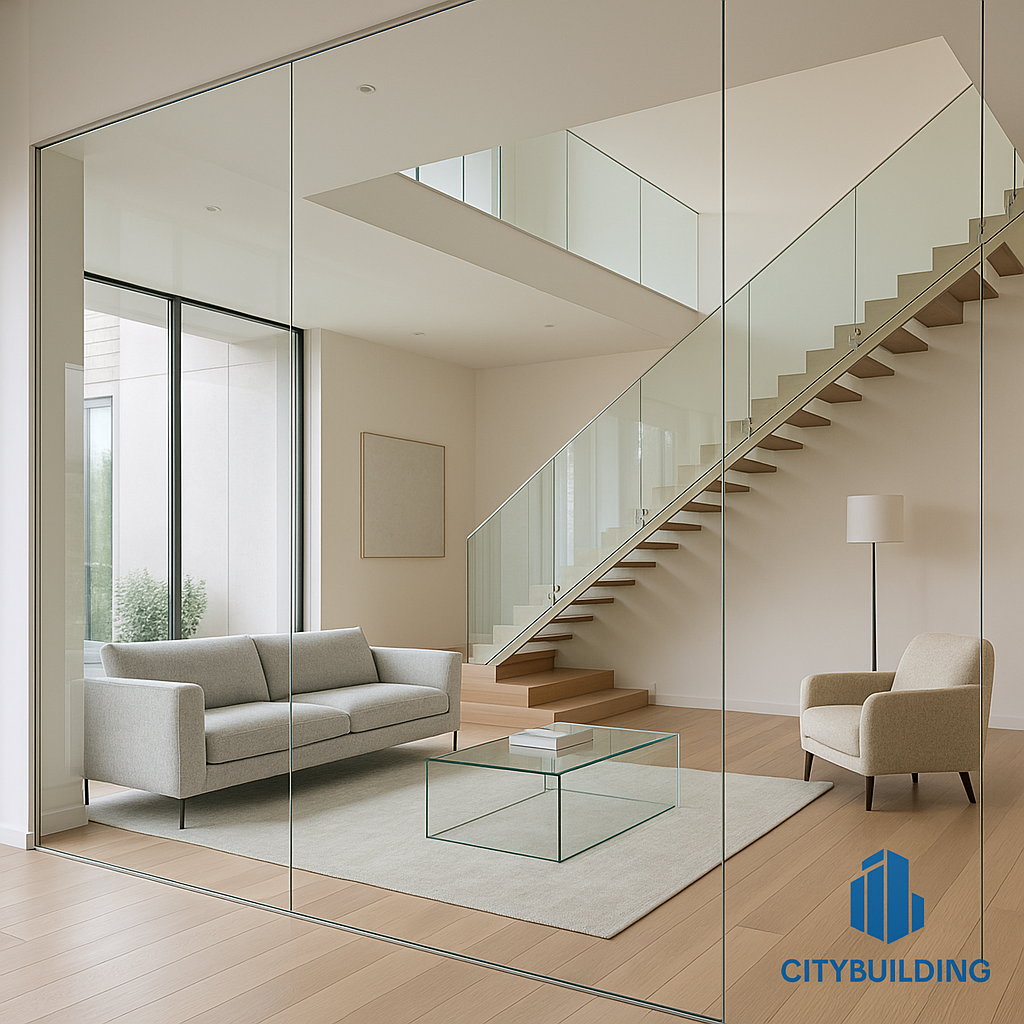 🌟 Kính siêu trong Citybuilding | Không gian tinh khiết – Sang trọng – Độ bền vượt trội