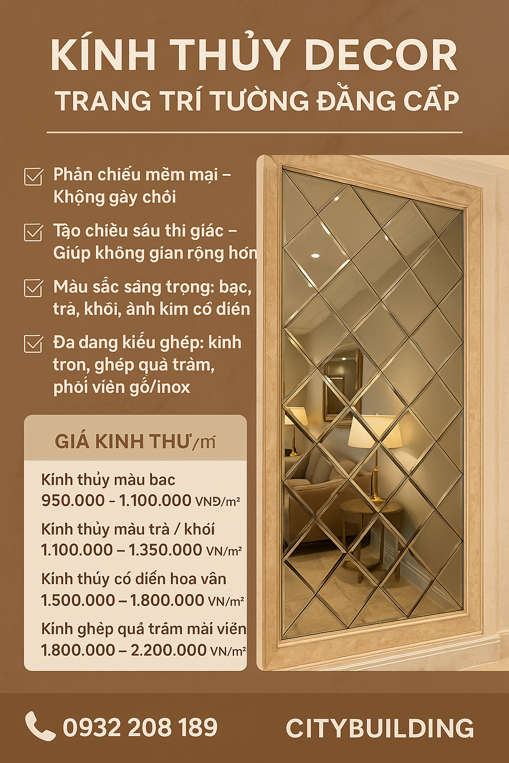 📌 KÍNH THỦY DECOR – TRANG TRÍ TƯỜNG ĐẲNG CẤP BẰNG KÍNH THỦY TRANG TRÍ