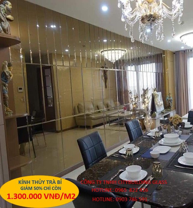 Kính thủy trà ghép chữ nhật